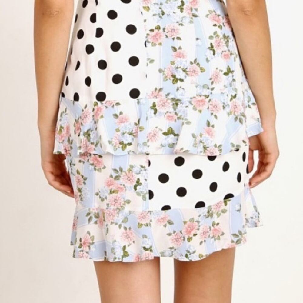 For Love & Lemons St Louis Mini Skirt Size Small - Picture 3 of 6